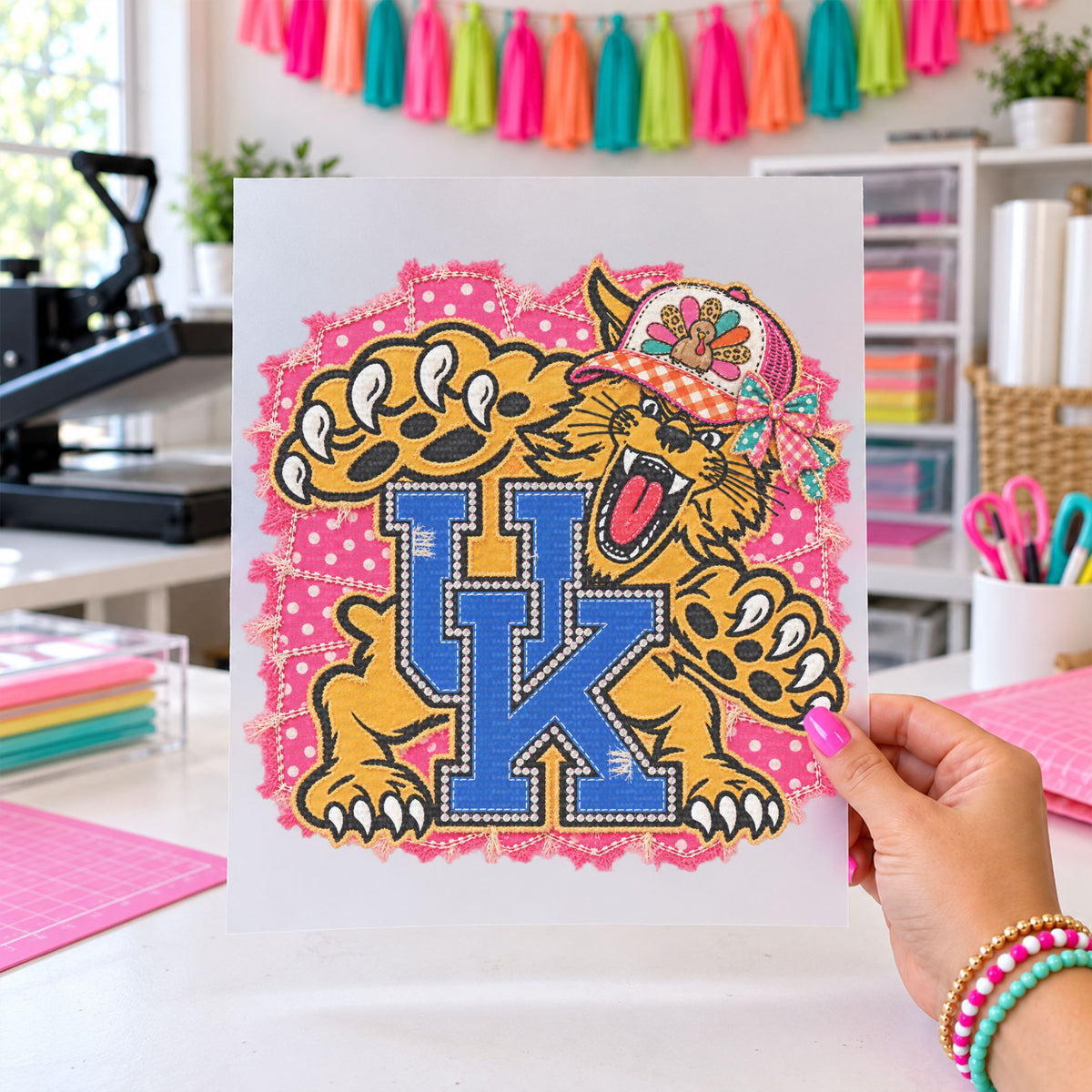 Turkey Mascot Kentucky, DTF TRANSFER