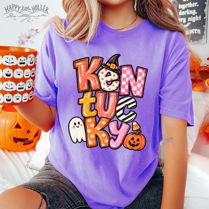 Kentucky, Stacked Halloween, DTF Transfer