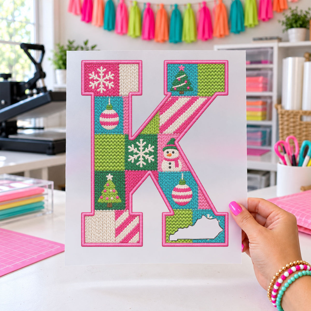 Big K Sweater Christmas, DTF TRANSFER