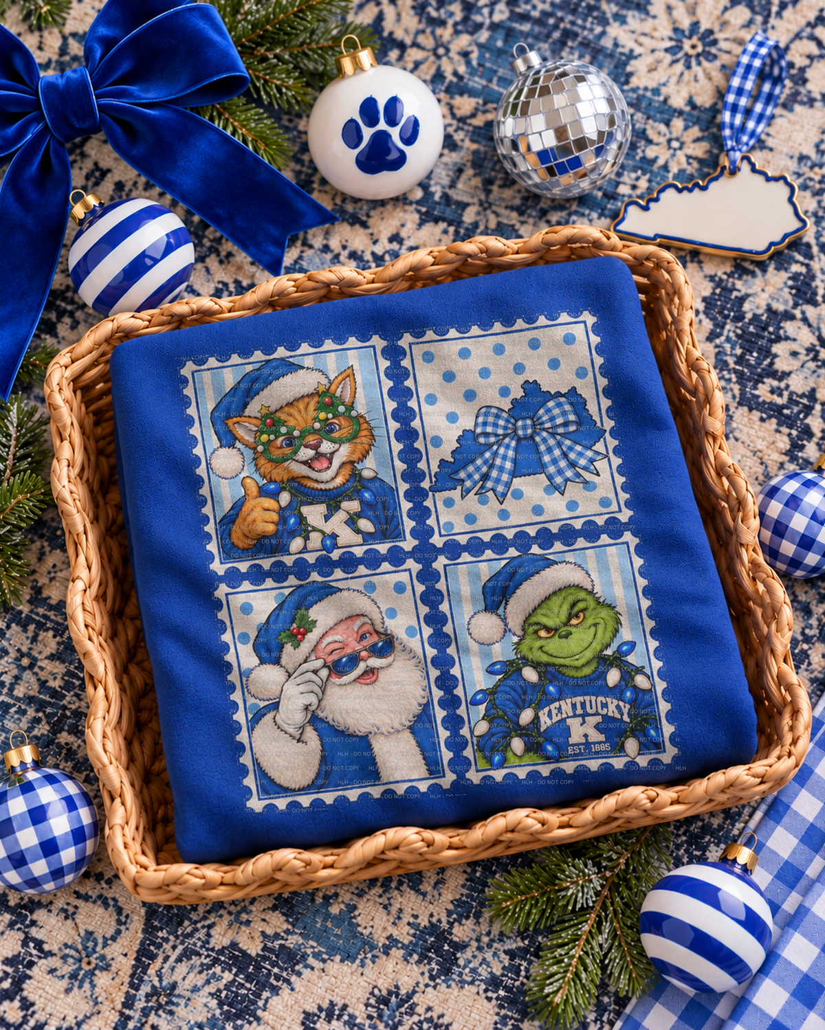 Christmas Stamp KY, DIGITAL DOWNLOAD — watermarked product mockup