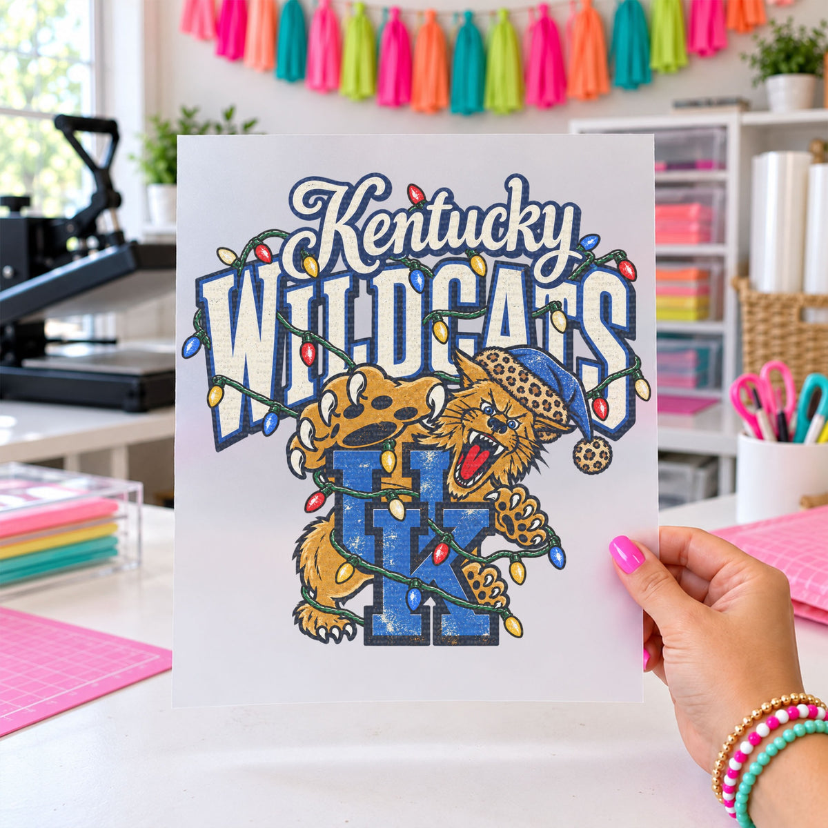 KY Cats Leopard Hat, DTF TRANSFER