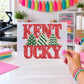 KY Red Sequin Green Trees, DTF TRANSFER