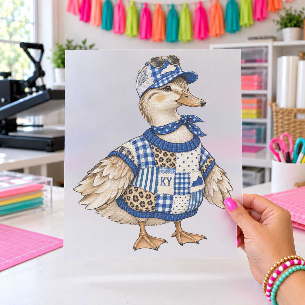 Preppy KY Duck, DTF TRANSFER
