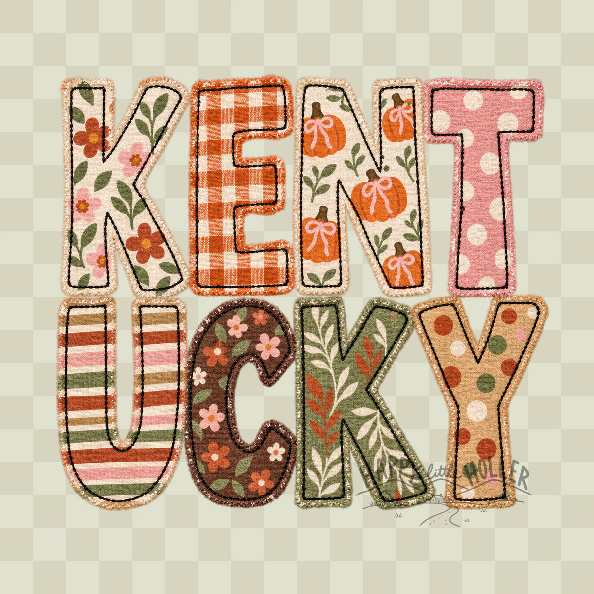Kentucky Fall Embroidery, Faux, DIGITAL DOWNLOAD
